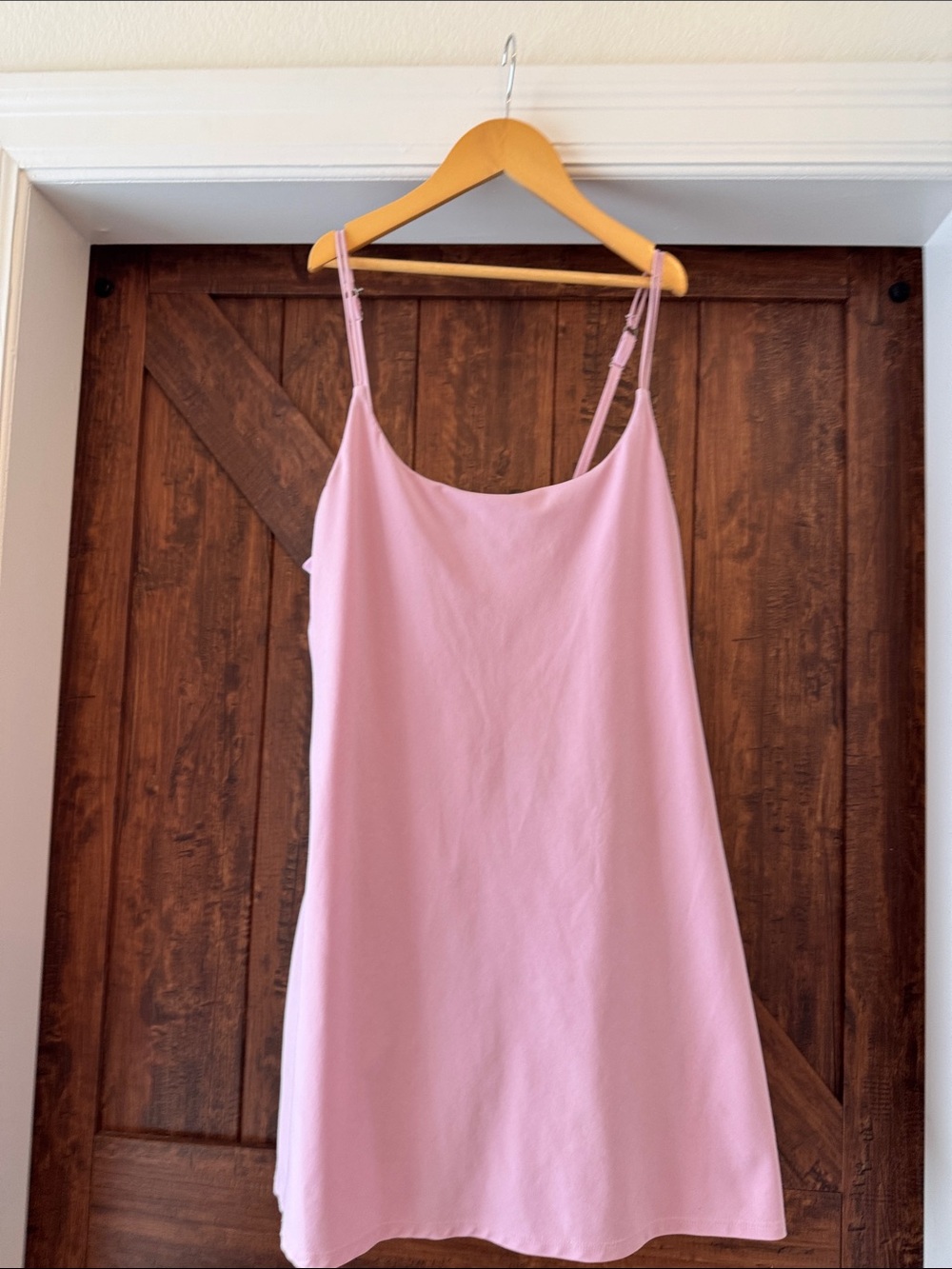 Abercrombie & Fitch Light Pink Slip Mini Dress with Adjustable Straps
